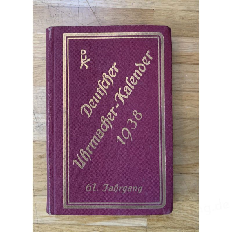 Buch "Deutscher Uhrmacher-Kalender 1938"