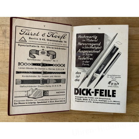 Buch "Deutscher Uhrmacher-Kalender 1938"