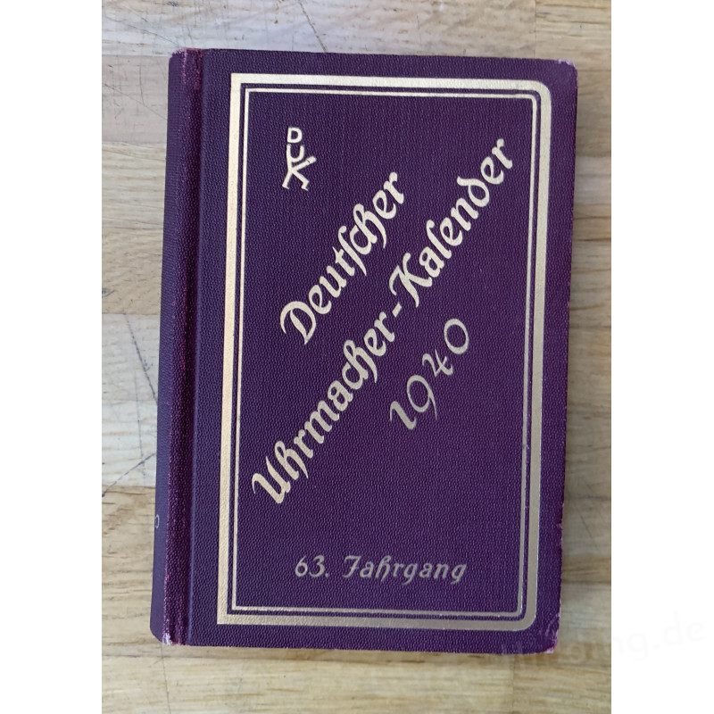 Buch "Deutscher Uhrmacher-Kalender 1940"