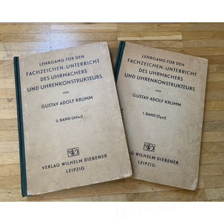 Bücher "Lehrgang für den Fachzeichen-Unterricht des Uhrmachers"