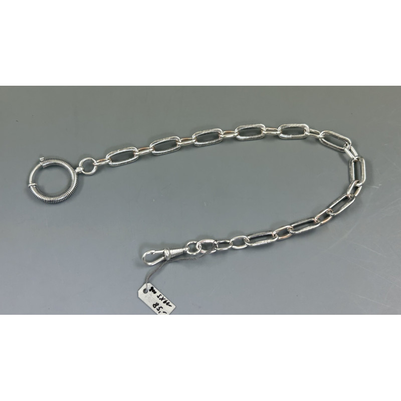 Pocket-watch-chain 800 Silver Niello