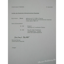 Stutzuhr der Deutschen Uhrmacherschule Glashütte